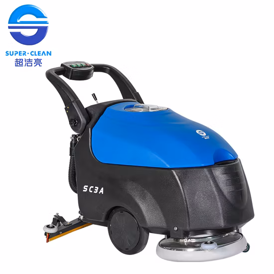Máquina de limpieza con asiento de 110 l de alta calidad, fregadora de suelo con cepillo doble